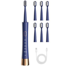 JTF Orthodontic Electric Toothbrush for Braces: 6 U-Shaped Soft Brush Heads, 5 Brushing Mode, 2Min Timer, IPX7 Waterproof, Deep Oral Clean, Rechargeable Sonic Toothbrushes for Tooth with Dental Device
