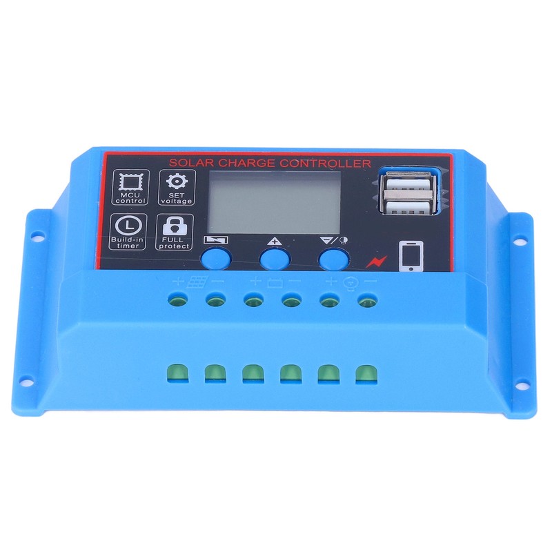 Solar Panel Charge Controller LCD Display PWM Photovoltaic Charging Regulator