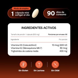 VITANNA Vitamina D3 + K2 con MCT Oil