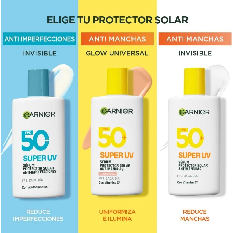 Protector Solar Facial Garnier Super Glow Fps50 40ml