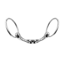 Equine Smile ES0080 ErgoBit Water Snaffle Bit Double Broken Anatomically Shaped Mouth Friendly Stainless Steel Ring Diameter 65 mm Bit Thickness 16 mm (14.5 cm)