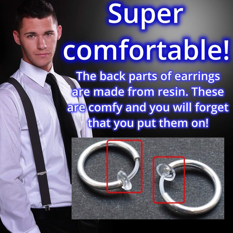 Miyabi Grace Men's 15 mm Small Comfortable Plastic Invisible Clip