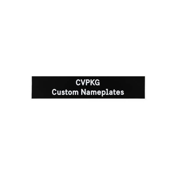 Custom Laser Engraved Pelican 1510 Nameplate (2-Text Lines, Black)