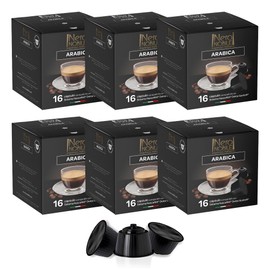 Nero Nobile Arabica Coffee Capsules, Compatible with Dolce Gusto Machines – Smooth Italian Brew, 96 Capsules