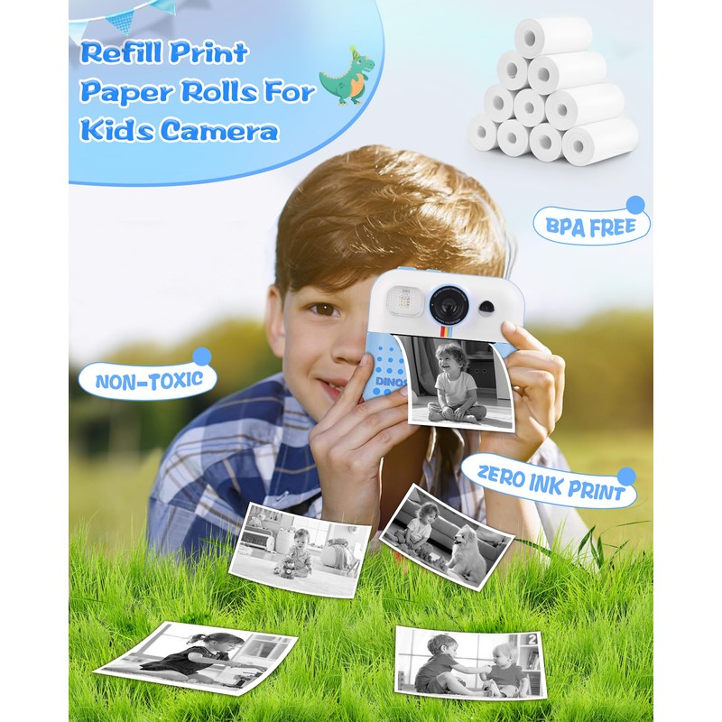 Thermal Paper, 10 Rolls Refill Print Paper for Kids Instant