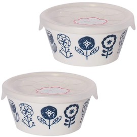 Minorutouki Small Pot, Plantary, Flower Ring, 9.5 fl oz (280 ml), Lightweight Standing Pot with Lid, Pack of 2