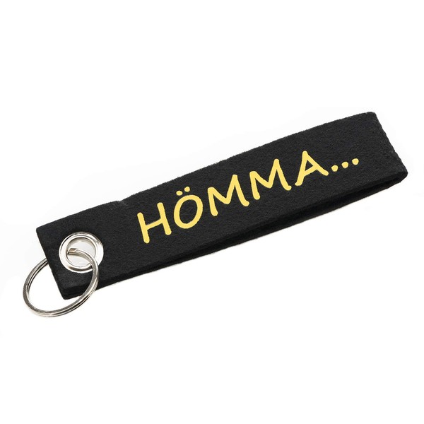 Hömma. – Lanyard Key Ring in Black/Yellow for Home Keys,