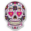 2 x 10cm/100mm Sugar Skull Window Cling Sticker Car Van