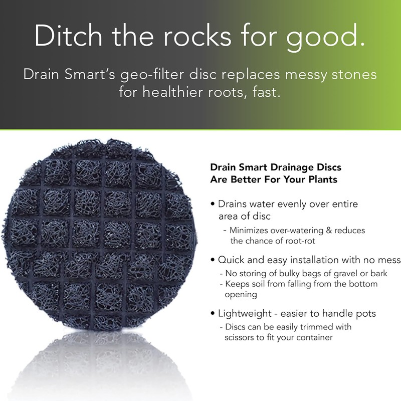 Drain Smart 3D Mesh Planter Pot Drainage Insert Disc –