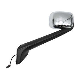 LEAVAN Chrome Hood Mirrors Assembly Compatible with 2018 2019 2020 2021 Freightliner Cascadia, Hood Mirrors with Heating for 2018-2021 Freightliner Cascadia Accessorie (Left Driver Side)