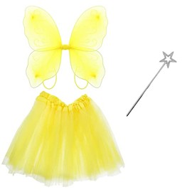 Zac's Alter Ego 3 Piece Fancy Dress Butterfly Wings, Wand & Tutu Fairy Set