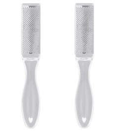 2pcs Foot Rasp Foot File Callus Remover Foot Exfoliating Scrub Rub Board Dead Skin Calluses Tools (Clear, One size)