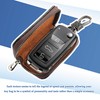 SSNNUU Car Key Cover,Carbon Fiber Car Key Fob Protector,Leather Key