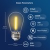 FLSNT 30 Pack LED S14 Replacement Bulbs for String Light,