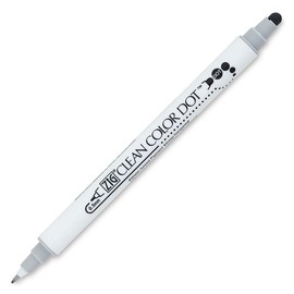 Kuretake CLEAN COLOR DOT Pen - PLATINUM - ZIG (r) (sold in 6s) -