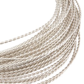 BENECREAT 20 Gauge 23Ft Twist Jewelry Wire, Silver White Craft Wire White Copper Beading Wire for Ornaments Making and Other Jewelry Craft Work