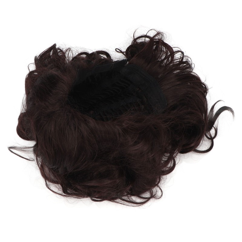 Men Short Black Wigs Soft Texture Breathable Adjust Net Firmly