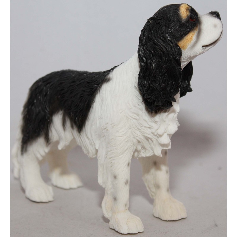 Leonardo Collection Tri-Colour Cavalier King Charles Spaniel, Stone, Black, 14