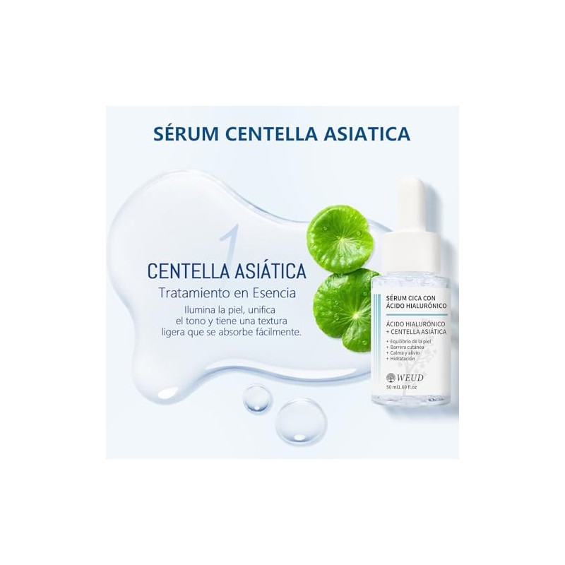 Weud Skin Care Coreano Kit Crema Hidratante Centella Niacinamida Cremas