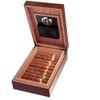 MEGACRA Cedar Cigar Humidor, Leather Cigar Box with Hygrometer and