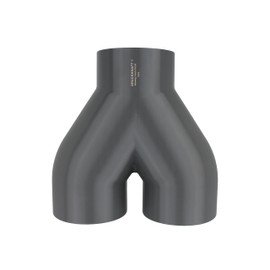 DRUCKKRAFT 2-way branch pipe DN100, branch piece, Y-distributor, extraction system, volume flow, pipe connector, hose connector, ventilation, PETG (DN100 to 2-way DN100)