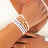 Gold Beaded Bracelets for Women Dainty Heart Initial Bracelet Letter