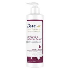 Dove Hair Therapy Conditioner Strengthening Treatment for Thin, Fine Hair Strength and Fullness Boost Sulfate Free Conditioner for 2X Visibly Fuller, Thicker Hair 13.5 oz