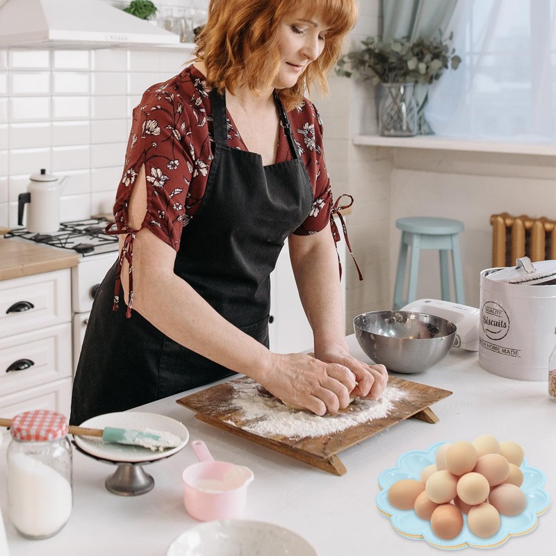 Lurrose Deviled Egg Platter Tray, 4Pcs Egg Holder Dish Flats