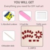 WAFOLOZE Red Press on Nails Short, 24pcs Nails Press on