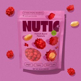 French Burnt Peanuts Candy by Nutic | 1 Lb | Old Fashioned Hard Candy With Roasted Peanut Center In Crunchy Sweet Shell | Holiday Christmas New Year Gift