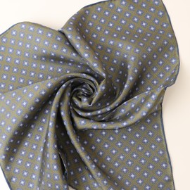 Prettystern Unisex Hand-Rolled Silk Neckerchief Silk Neckerchief for Men and Women, 39 Green Blue