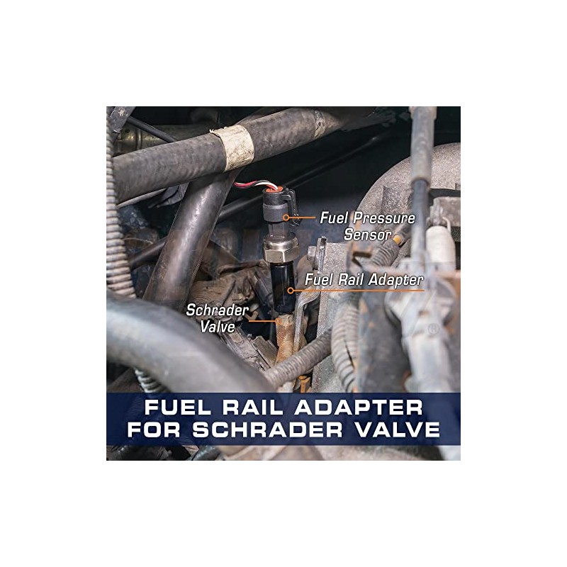 GlowShift Fuel Rail Pressure Sensor Thread Adapter - Compatible with