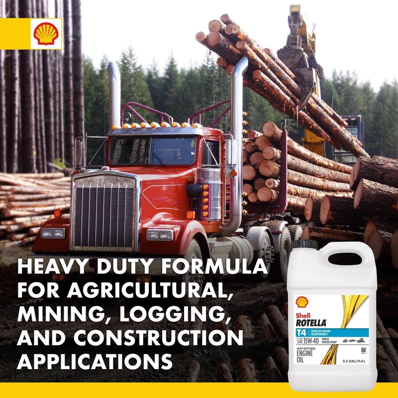 Shell Rotella T4 15W40 Diesel Engine Oil 2.5 Gallon Triple