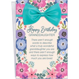Birthday Card For Granddaughter - Made in USA - Perfect Size: Opens to a generous 10″×7.75″