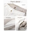 Hooever Womens Cotton Linen Pants Casual Button Up High Waisted