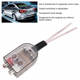 Kuuleyn Audio Converter, Car Stero Adjustable Speaker High to Low RCA Line Audio Impedance Converter Fits Car Modified Audio