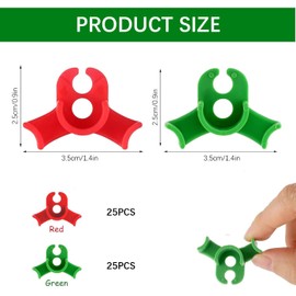 MUNSKT 50 Pieces 2 Colours Plant Clamp Bender Low Pressure Training Clip 90 Degree Plant Trunk Trainer Grow Clip for Flower Tendrils Branches