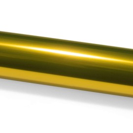 12"x60" (1FTx5FT) Gold PET Chrome Vinyl Wrap Auto Car Sticker Decal Film Sheet Bubble Free Air Release Technology with Tool Kit