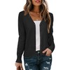 Arach&Cloz Women's V Neck Lightweight Cardigan Long Sleeve Solid Top