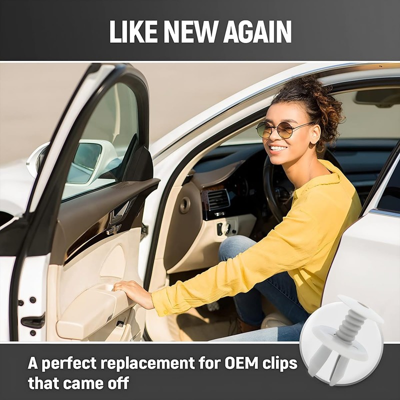 JNNJ Pack of 100 Nylon Car Mounting Clips, Car Expanding