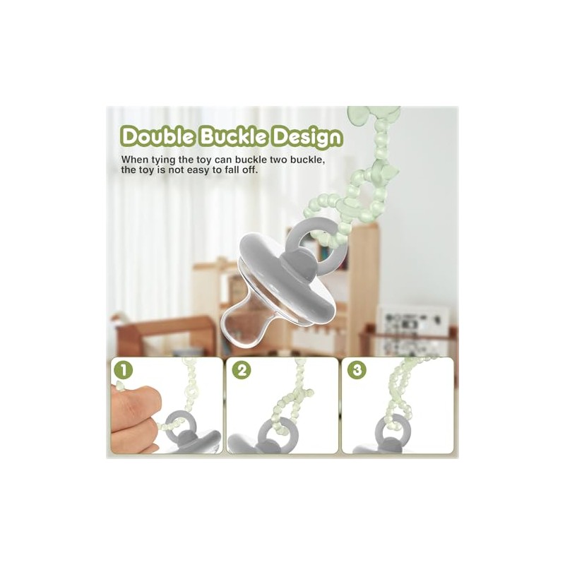 Clip de chupete de silicona, silla alta, accesorios para carriola,