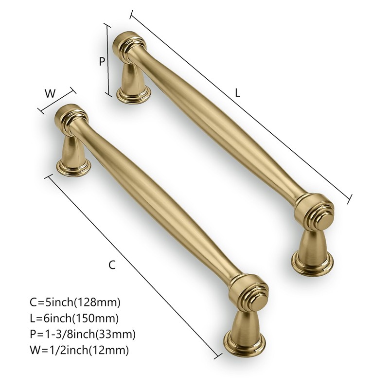 ZAUYX Solid Heavy Duty 2 Pack 5 Inch Hole Center