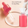 4 Pcs Frosted Glass Dropper Bottles with 3 Funnels, 30ml