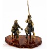 Amber Brass Amber figurine Don Quixote Spanish Knight & Sancho