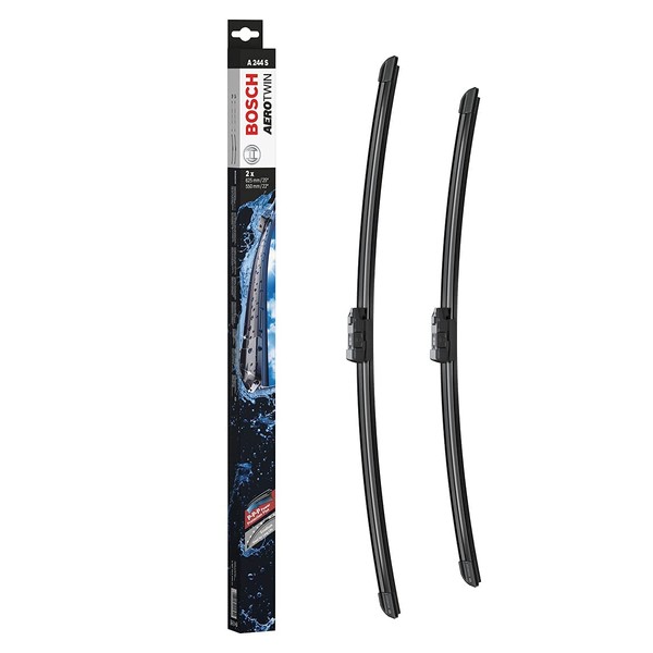 Bosch Wiper Blade Aerotwin A244S, Length: 625mm/550mm − Set of Front Wiper Blades - Only for Left-Hand Drive (EU)