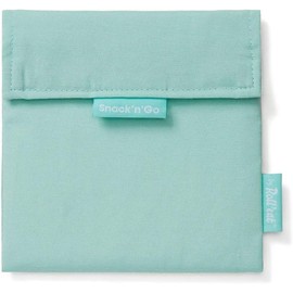 Roll'eat ® Pack of 2 snack bags, sandwich bags with reusable packaging, ecological food container without BPA, fabric bag, mint & panda colour