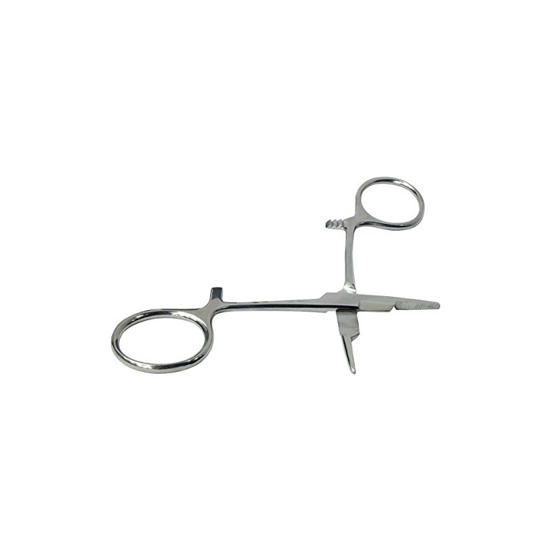 HTS 226H4 4" Stainless Steel Locking Fisherman's Hemostat with Scissors