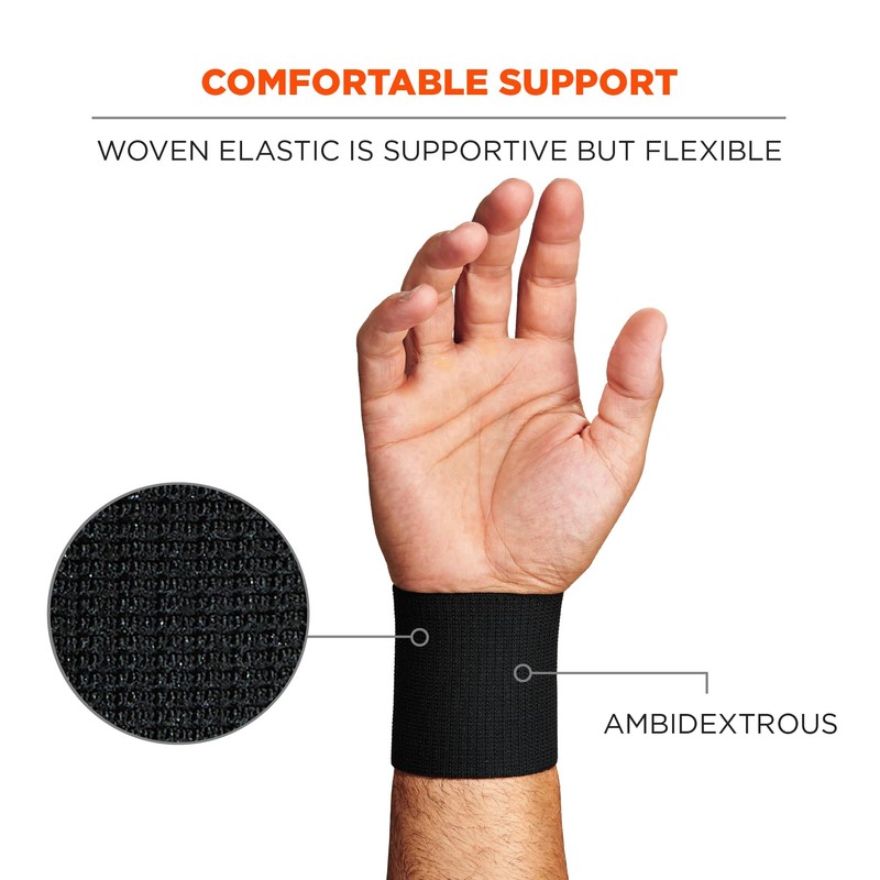 Ergodyne ProFlex 400 Universal Wrist Wrap, Black