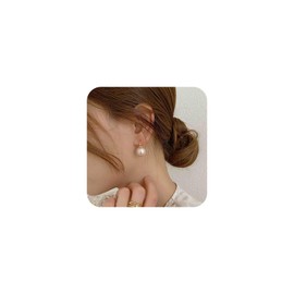 Yienate Vintage Pearl Earrings Exquisite White Pearl Ball Dangle Earrings Bridal Pearl Ball Earrings Jewellery Gift For Women Girls, Pearl