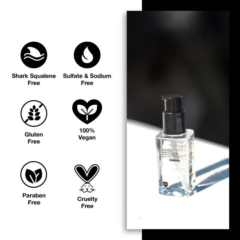 Number 4 Hair Oil, Fluoro5 Elixir Restore & Repair, Anti